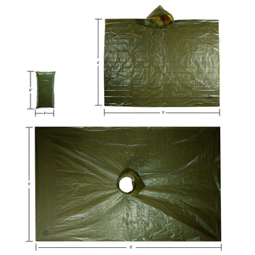 Survival General poncho 5ft 4in wearable for rain and light shelter