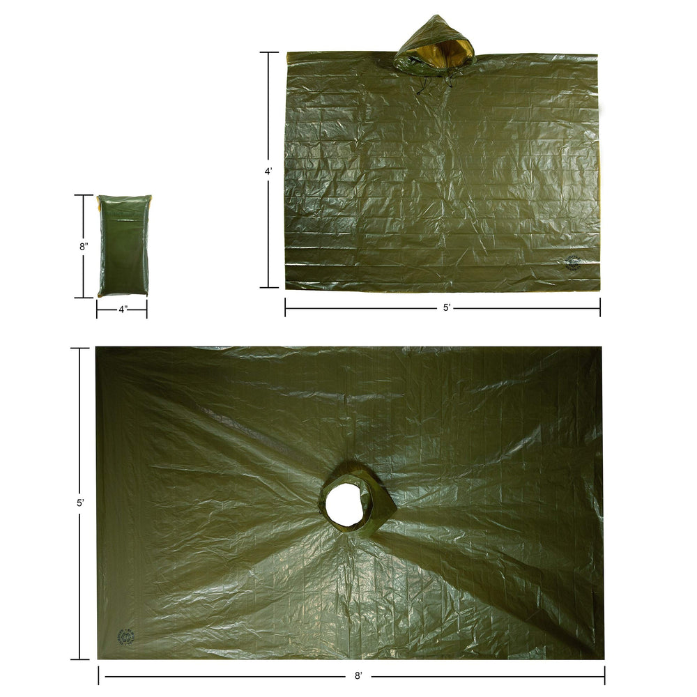 Survival General poncho 5ft 4in wearable for rain and light shelter