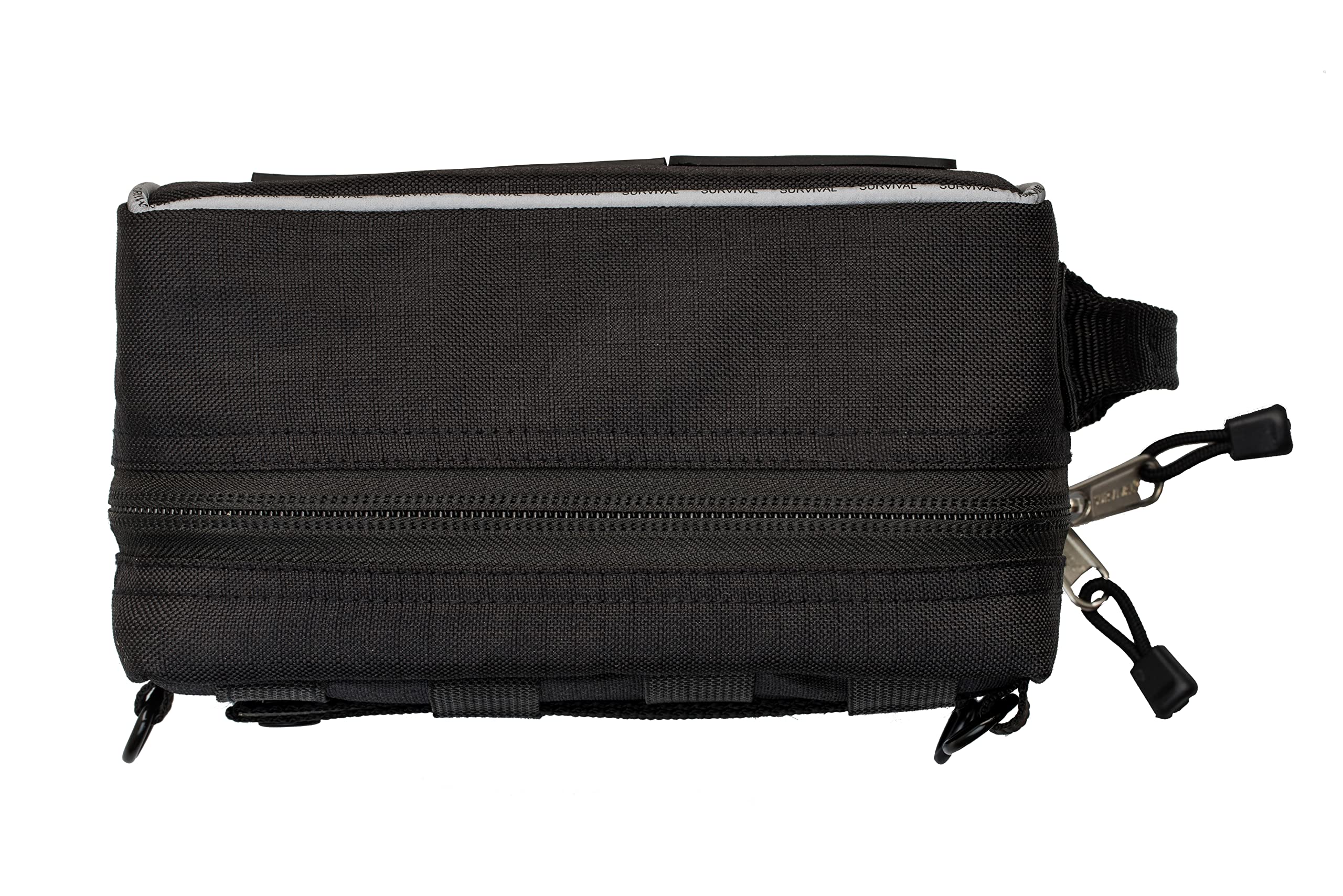 SURVIVAL kit-open extended length reveals organized layout for easy access