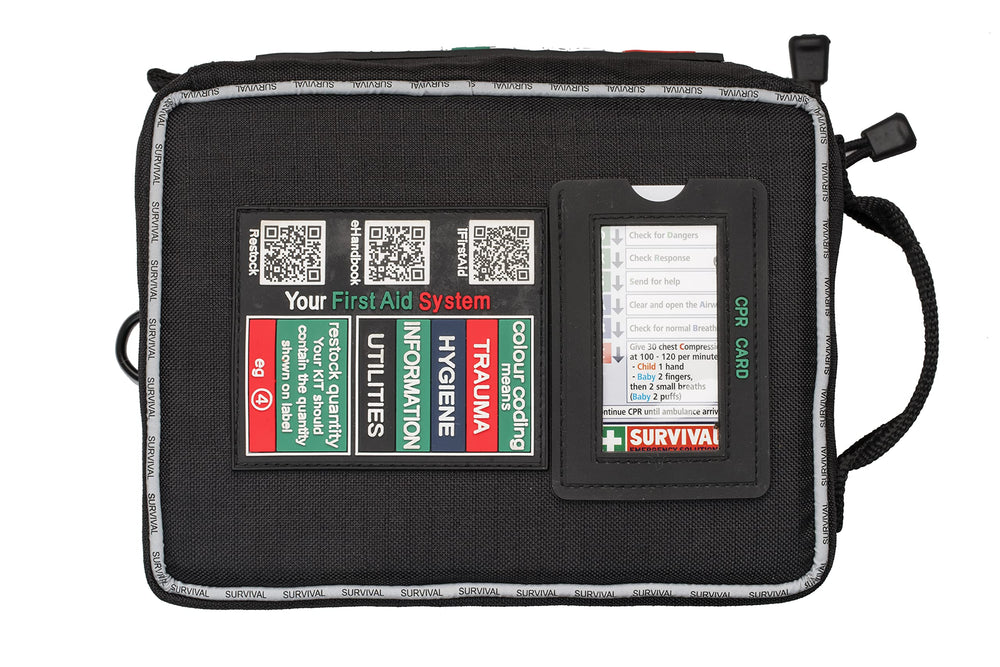 SURVIVAL Vehicle First Aid KIT contents highlight 94 pieces for roadside care