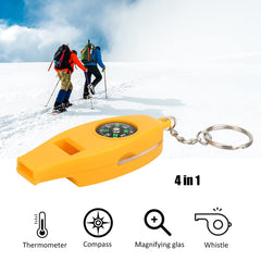 Compact Survival Whistle for easy packing during camping and trekking.