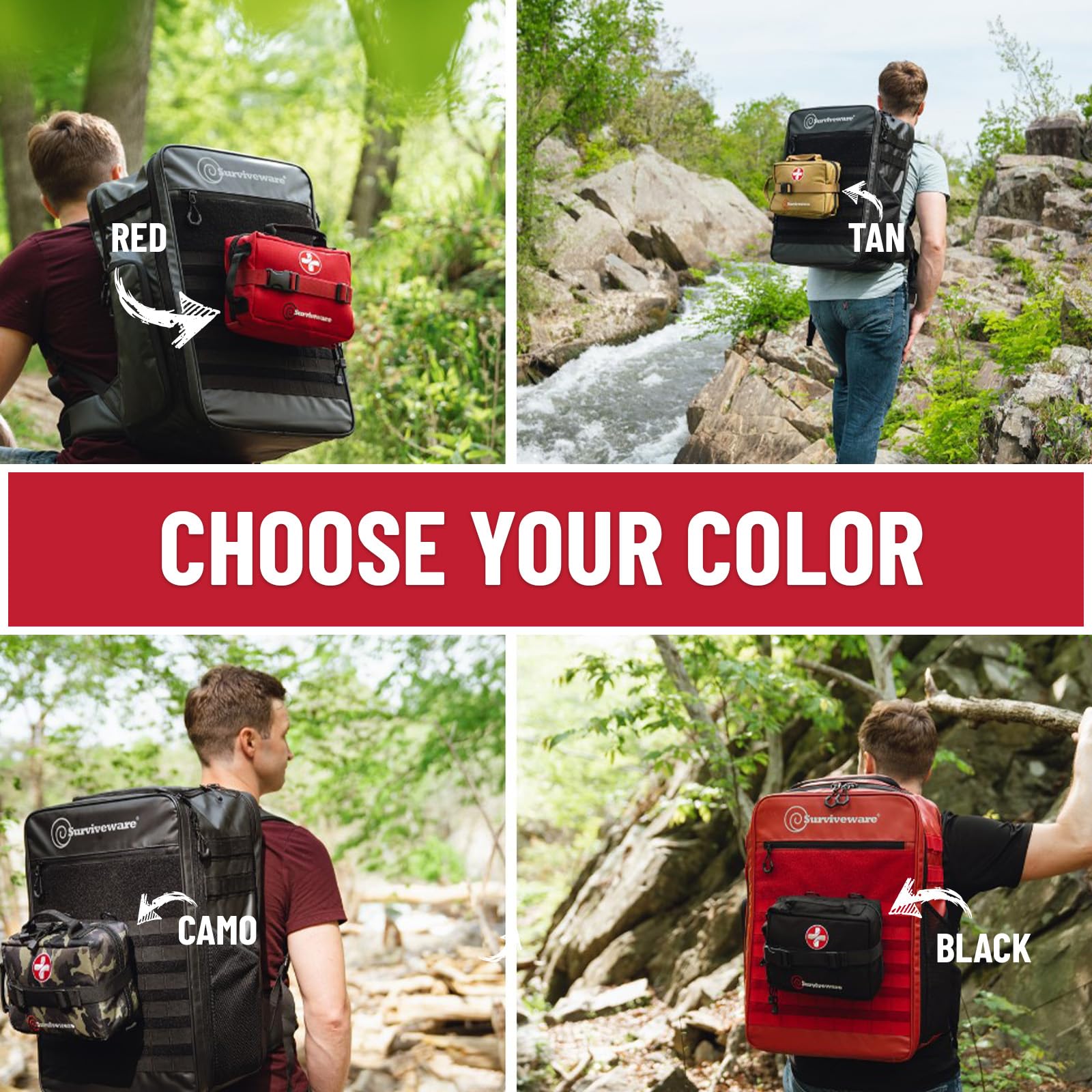 Surviveware adventurer designed first aid kit built for outdoor reliability.