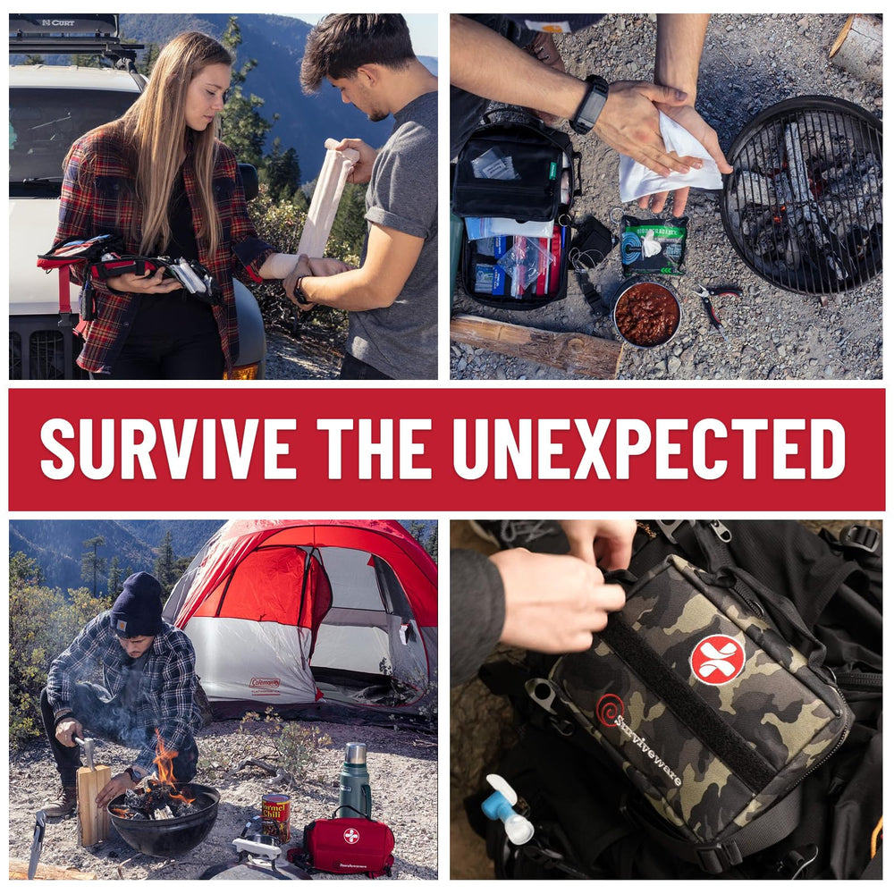 Surviveware D-rings allow secure attachment to a trunk or gear.