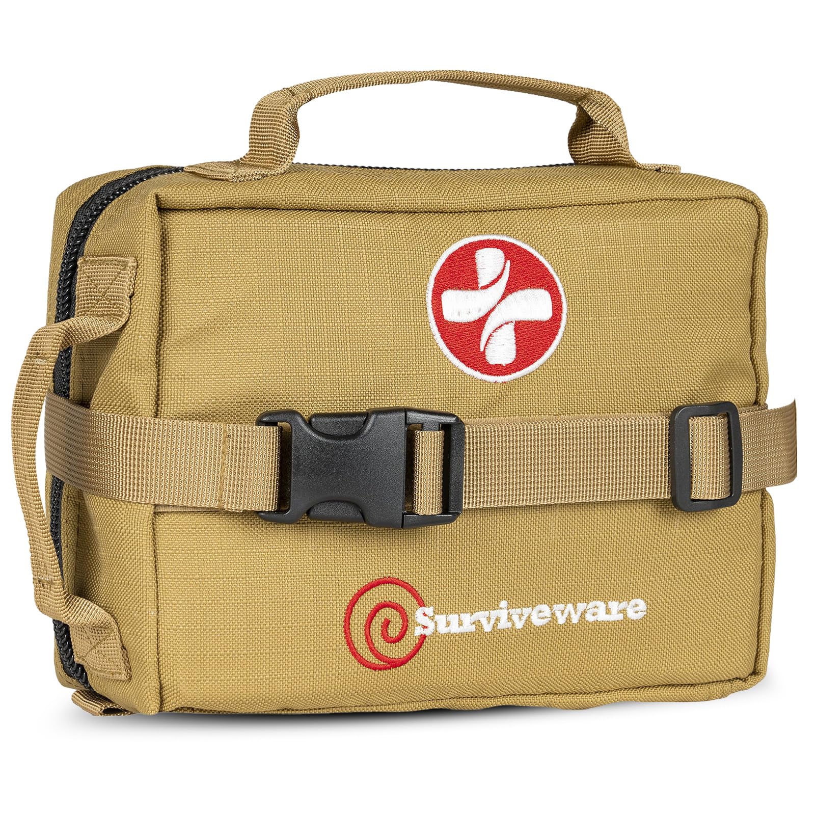 Surviveware labeled first aid compartments for fast item location