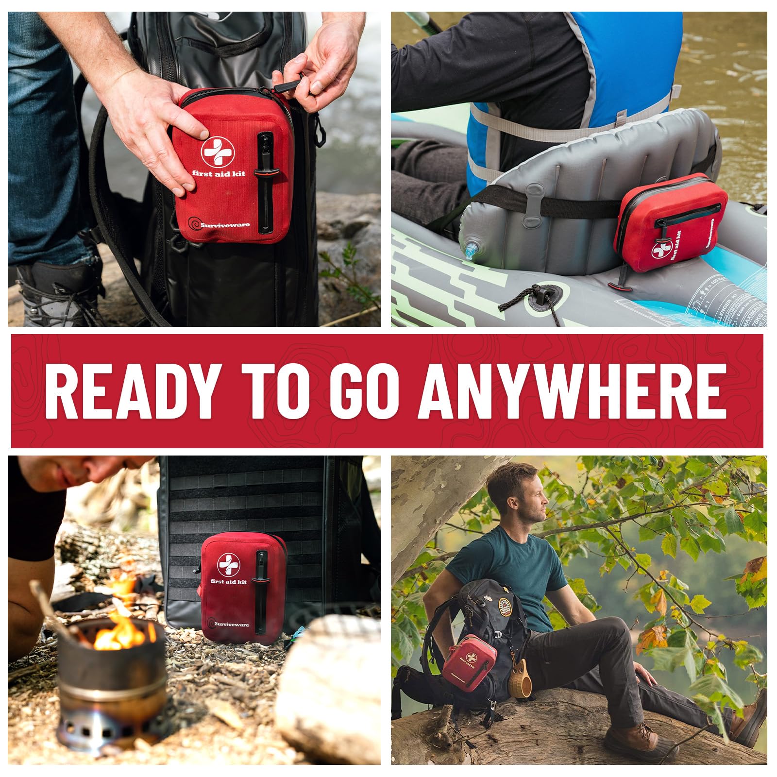Surviveware MOLLE strap attachment enables secure carry on gear