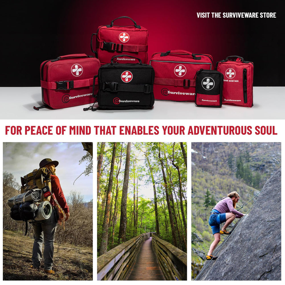 Surviveware travel, camping, and home emergency-ready kit for preparedness