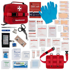 Surviveware waterproof IPX7 zipper design protects contents during storms and splashes.