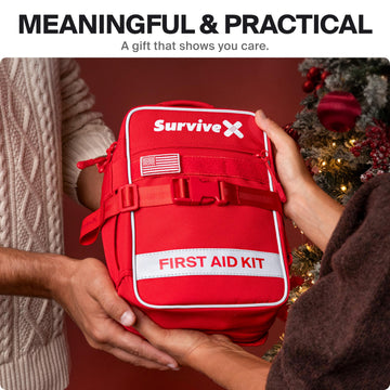 SurviveX large first-aid kit durable case for car and home use.