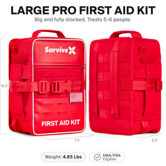 SurviveX Large Pro kit organized compartments for quick access during emergencies.