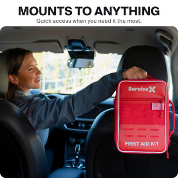 SurviveX Large Pro outdoor adventure-ready kit for hiking and camping.