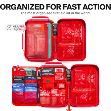 SurviveX kit with color-coded compartments for fast access to supplies