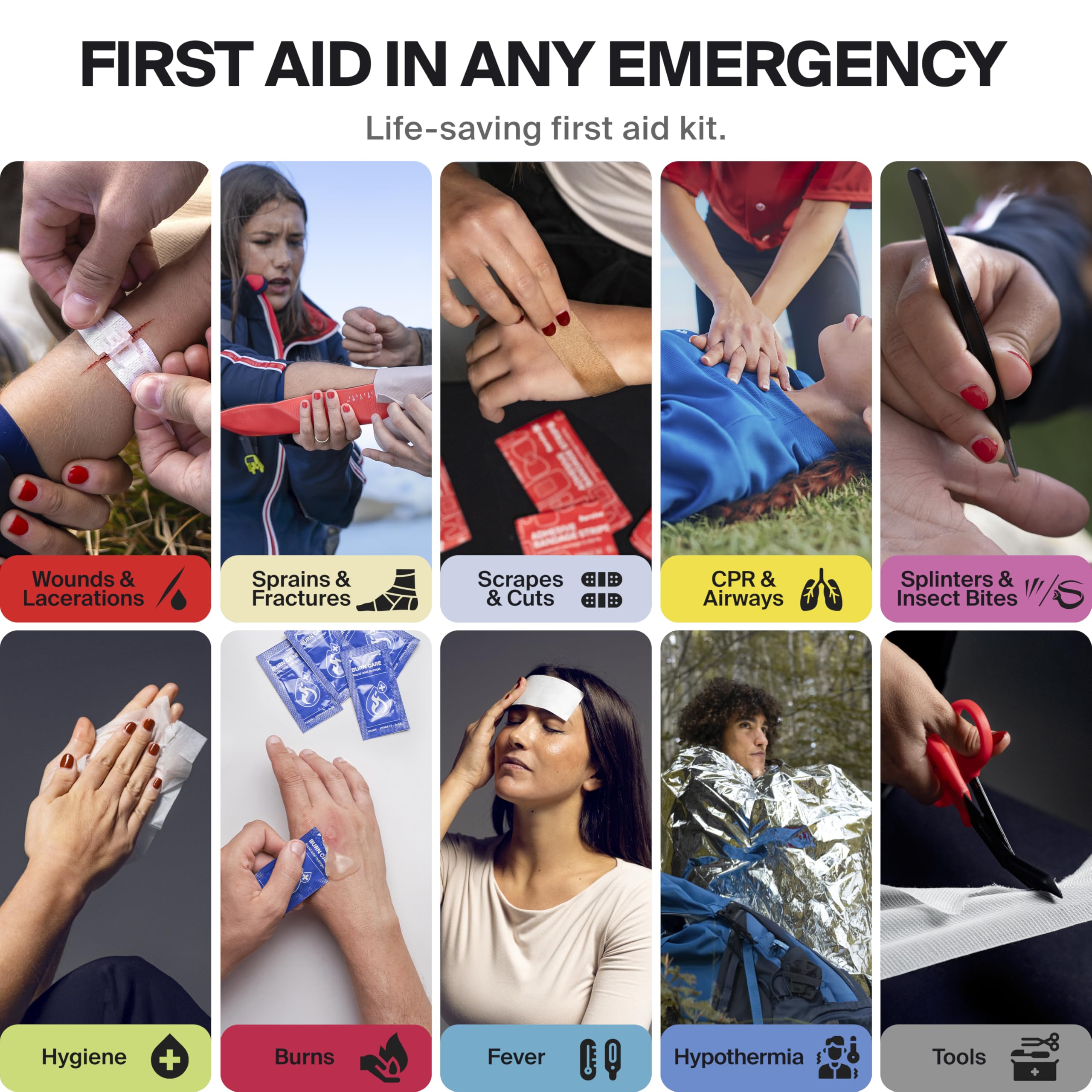 SurviveX CPR mask included for safe use during remote emergencies