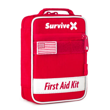 SurviveX small first aid kit car mount ready for road emergencies