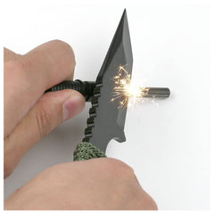 Black tanto blade with cord-wrapped handle for SURVIVOR knife