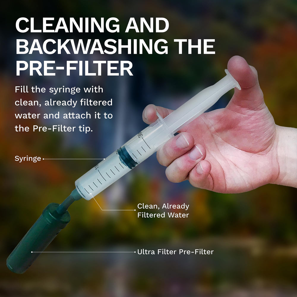 Survivor Filter PRO Extender microfiber cloth for post-use cleaning