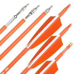 surwolf 31in carbon arrows with fluorescence fletching for easy outdoor visibility