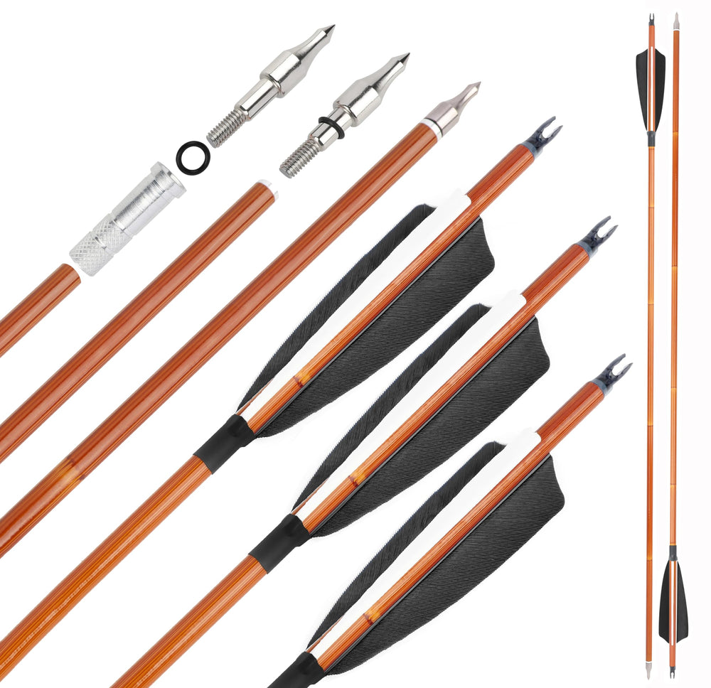 Surwolf 31inch carbon arrow full length ready for target practice and durability