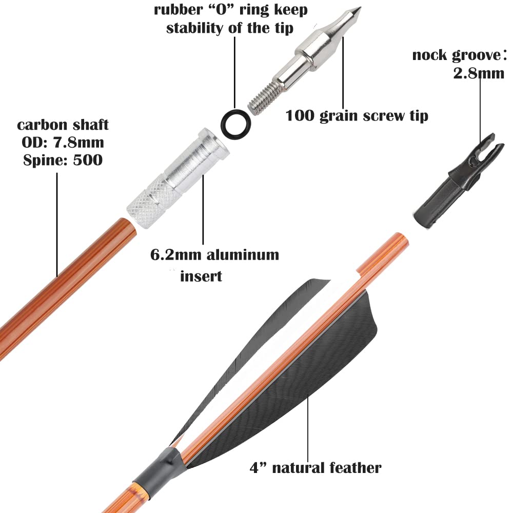 Surwolf 4inch natural feathers improve stability and outdoor visibility