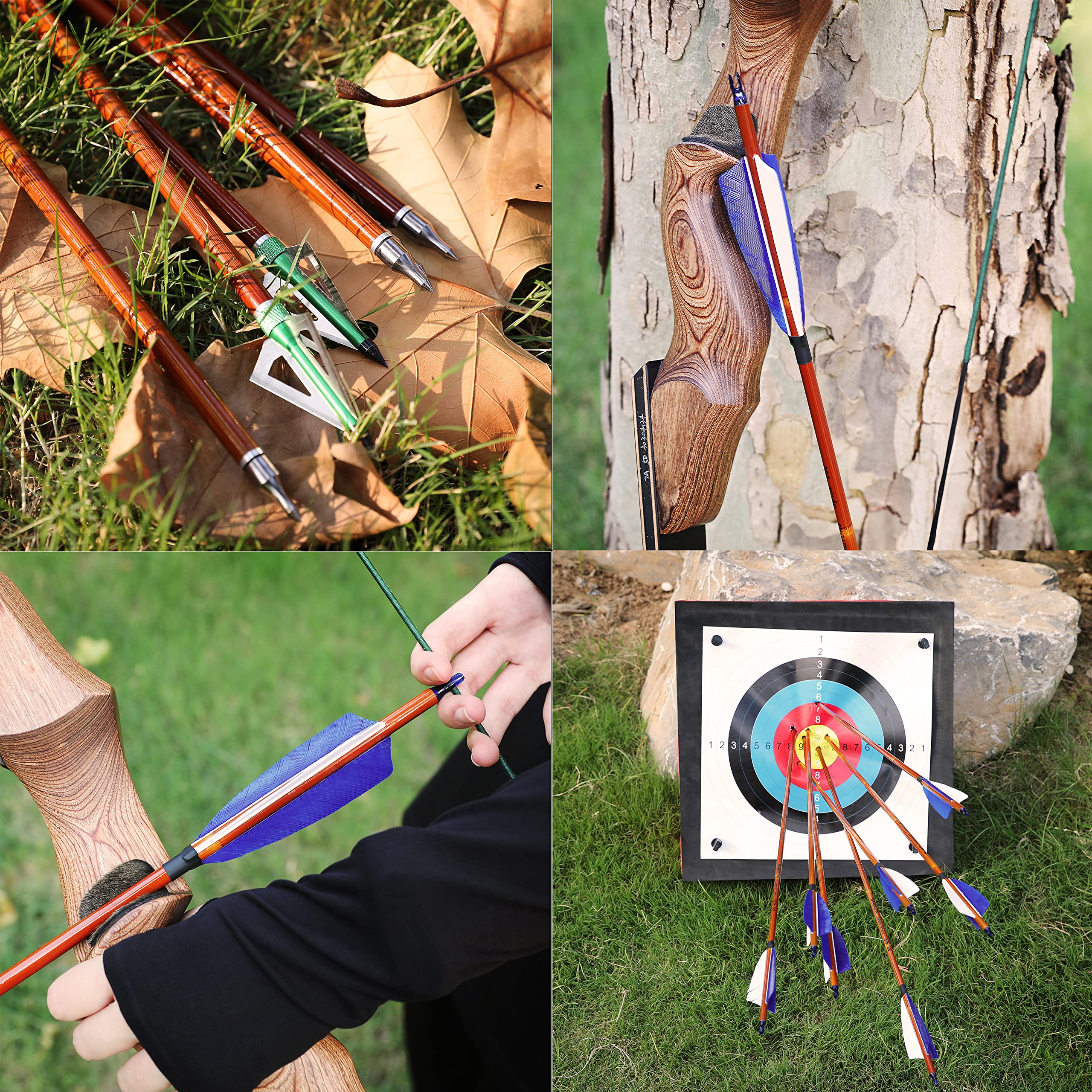 Surwolf blue and white feathers help locate arrows outdoors after shots.