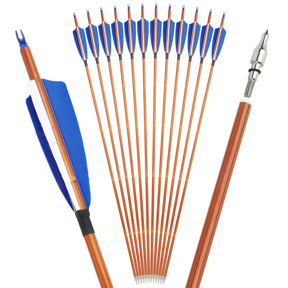 Surwolf 31.5-inch arrows provide balanced performance for compound and recurve bows.
