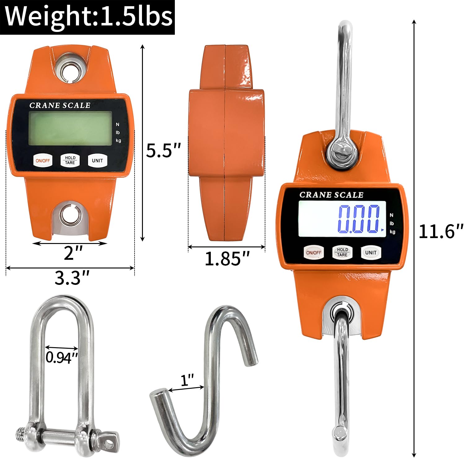Scale packaged with batteries and quick-start setup