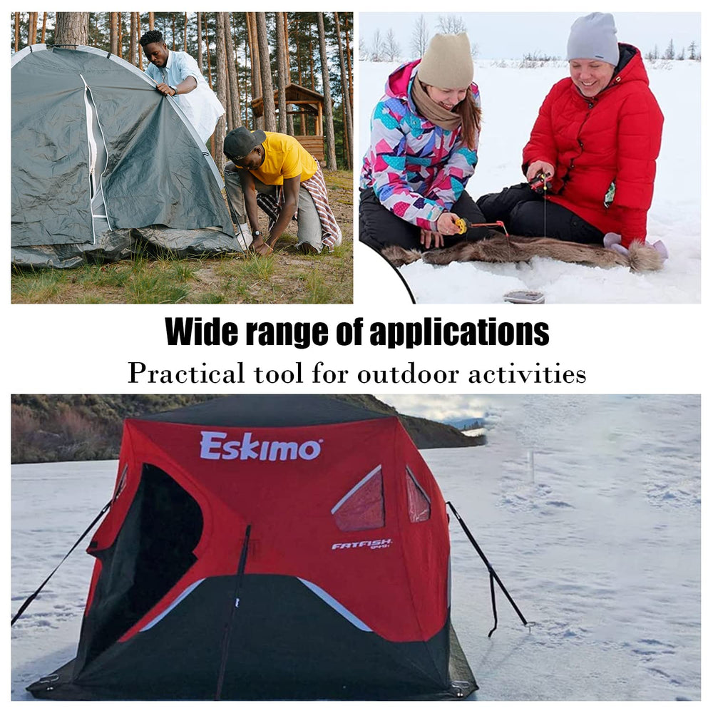 All-in-one ice anchor drill adapter for ice fishing and camping