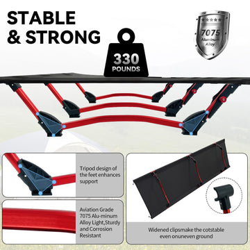 Sutekus portable camping cot indoor-outdoor versatility for home or campsite
