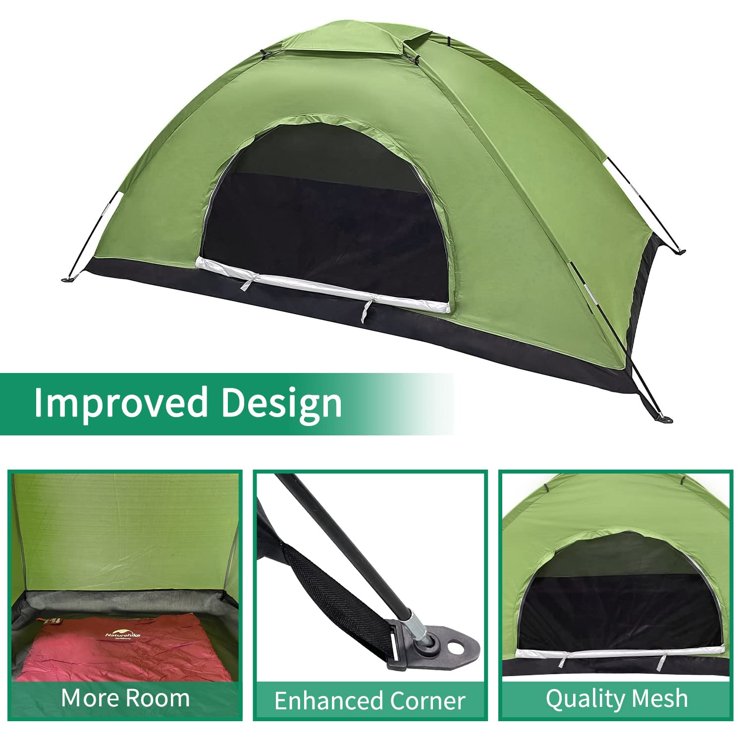 Sutekus tent entrance ventilation highlights breathable mesh for airflow