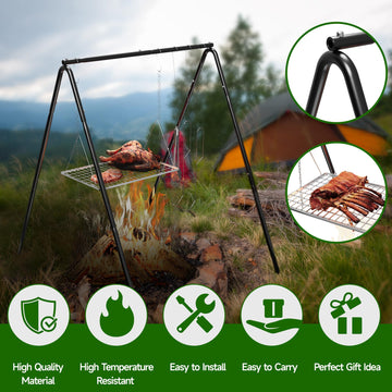 SUZLON Campfire Tripod versatile-use ideal for family cookouts and simple solo meals.
