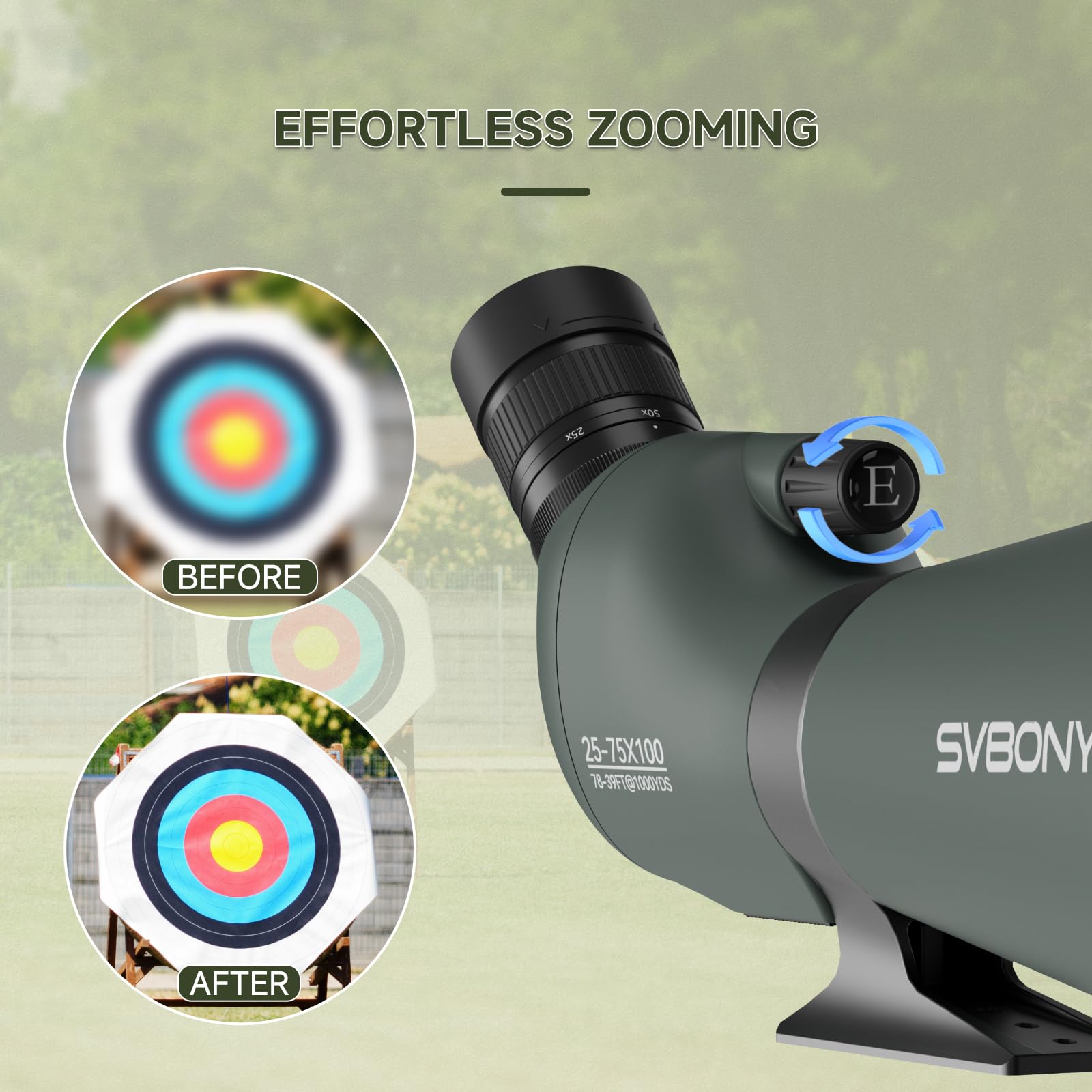 SVBONY SV28 desktop tripod included provides stable setup on any surface.