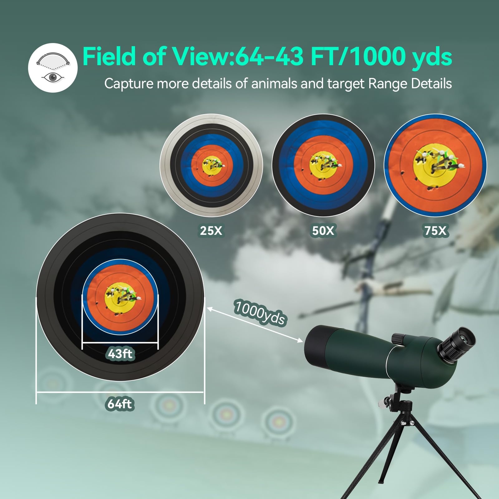SVBONY SV28 with 70mm objective lens for brighter wildlife viewing.
