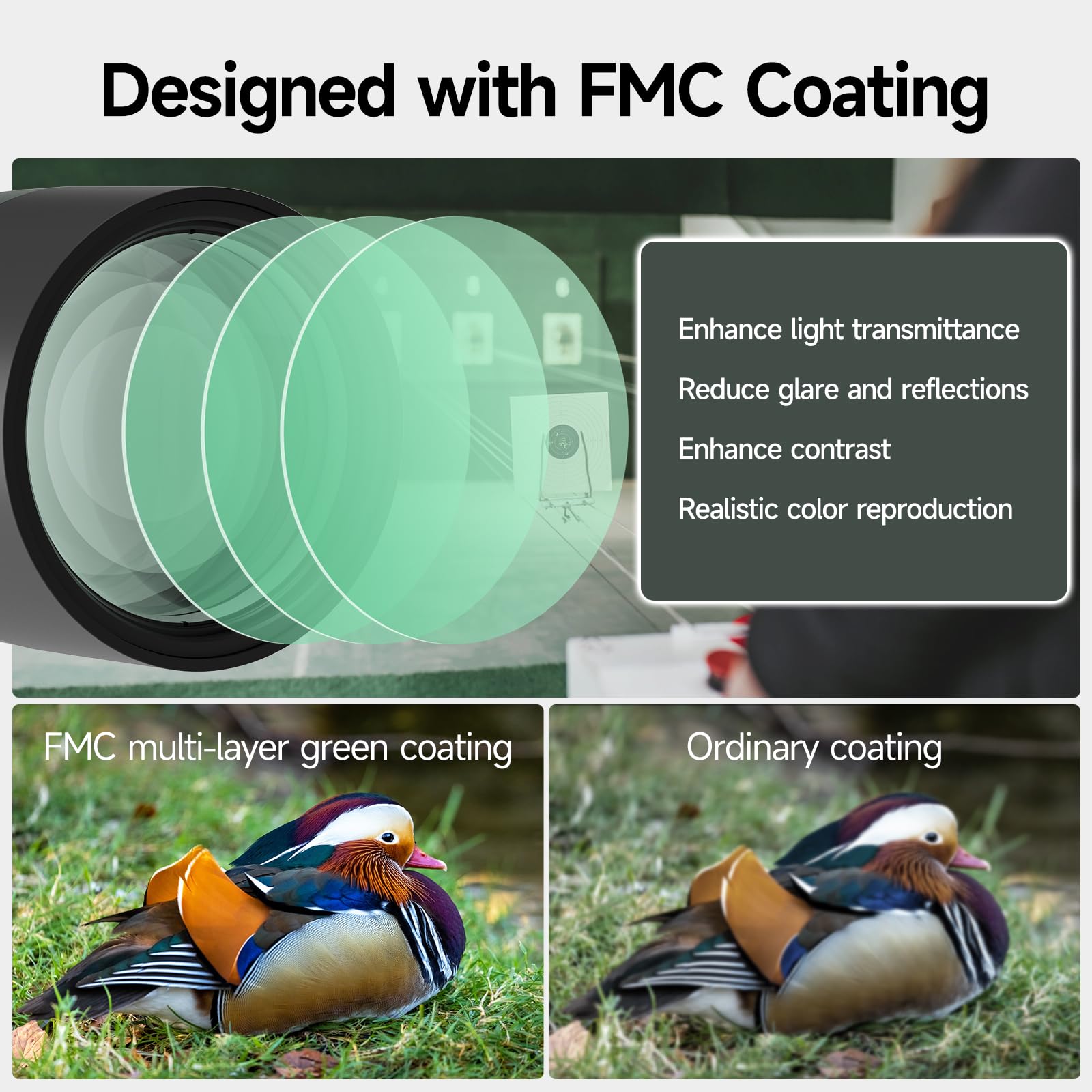 Anti-lost eyepiece cover and high-grade lens cap protect the scope.