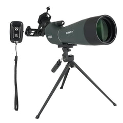 SVBONY SV28 spotting scope with eyepiece offers sharp distant views for targets.