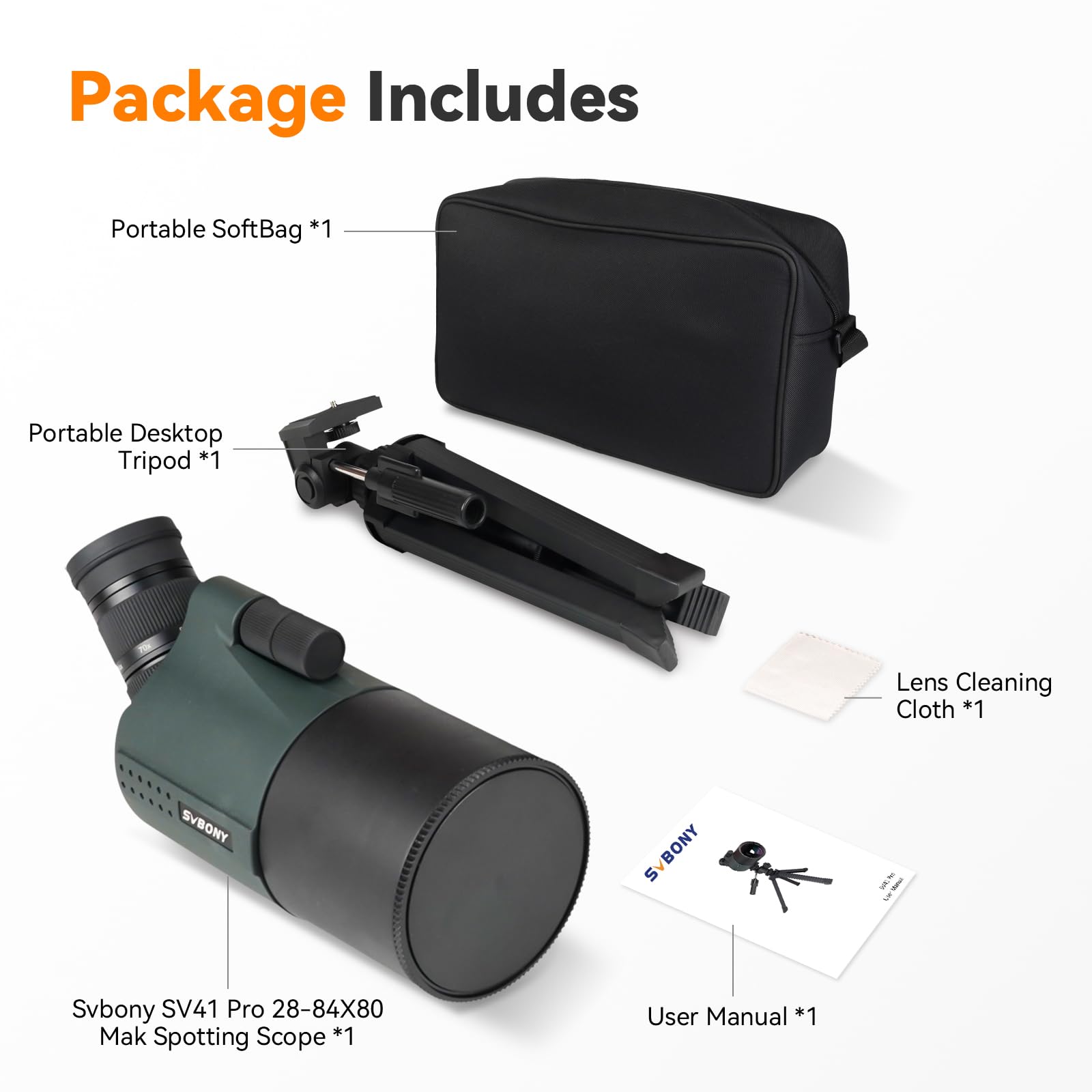 SVBONY SV41Pro soft carrying case supports compact travel and safe storage