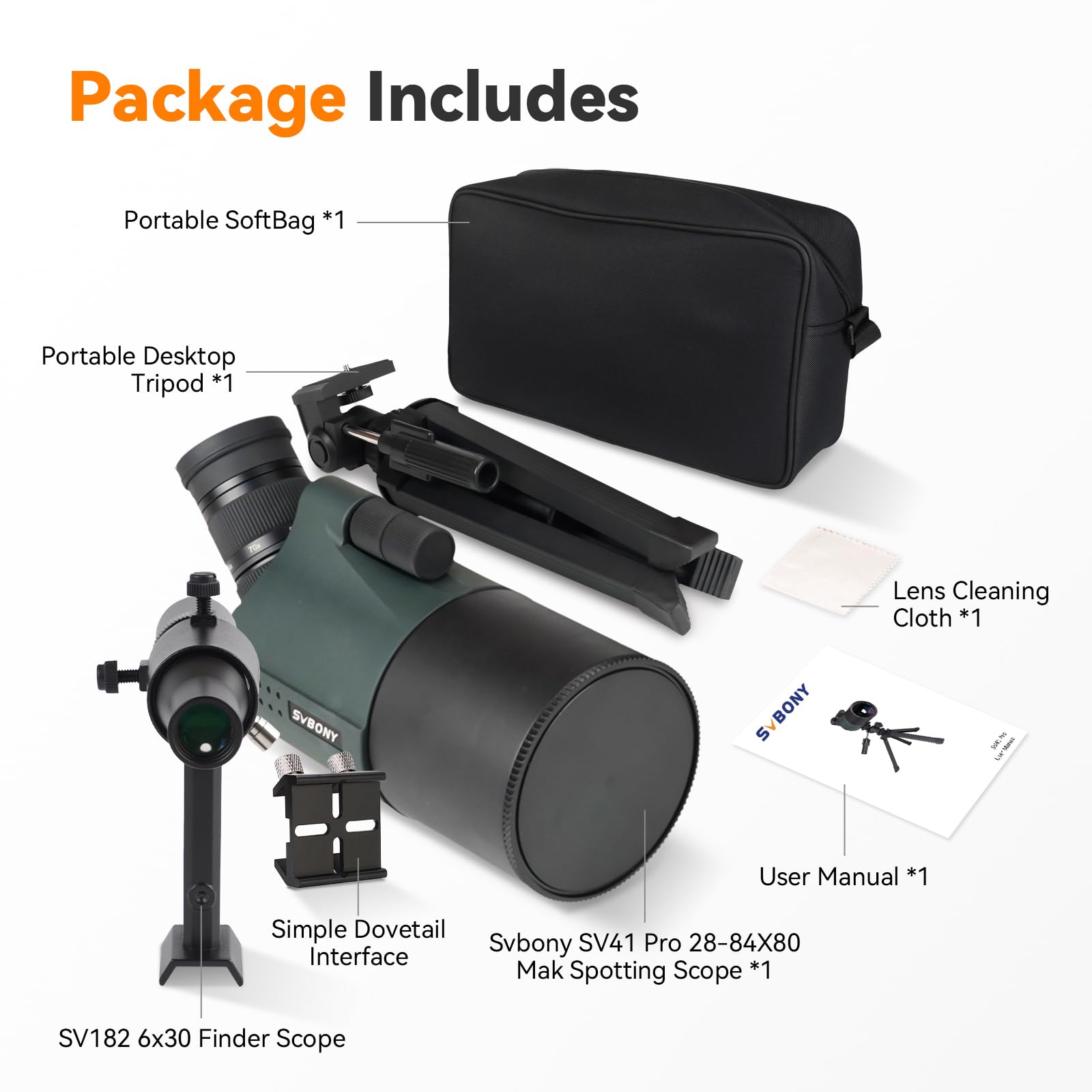 SVBONY SV41Pro soft carrying case protects gear on trips