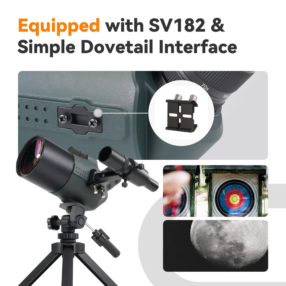 SVBONY SV41Pro tabletop tripod included for stable field use