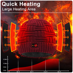 SVPRO beanie heat settings dial closeup demonstrates adjustable comfort on demand
