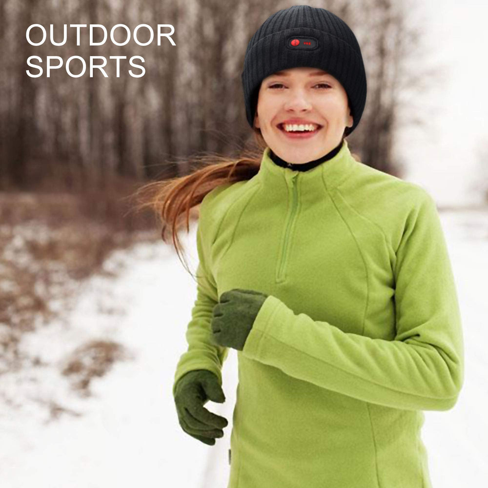 SVPRO beanie packaging-included photo confirms gift-ready set includes battery and USB cable.