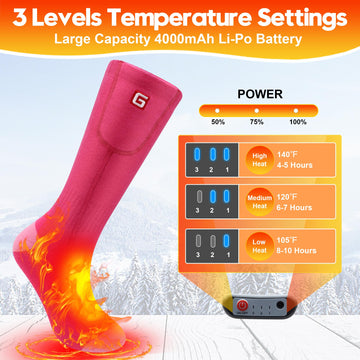 SVPRO electric socks battery pack included for cord-free warmth on cold days