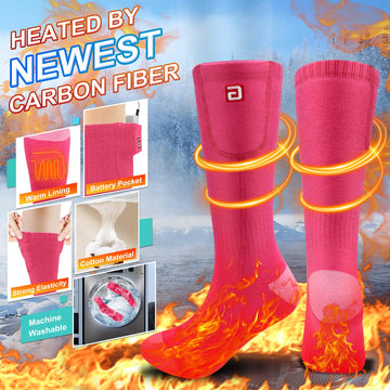 SVPRO socks with three temperature settings showing color indicators for customizable heat