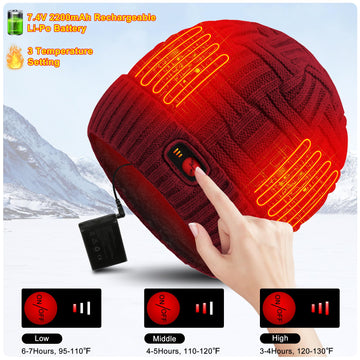 SVPRO heated beanie side profile highlights snug fit for winter sports