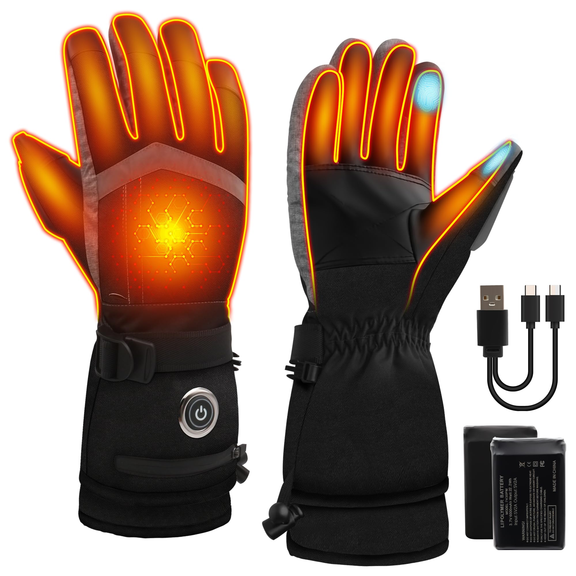 SVPRO heated gloves battery pack powering rapid warmth for outdoor use