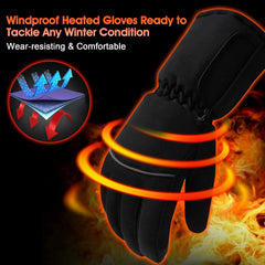 SVPRO heated gloves elastic wrist straps secure fit and wind protection