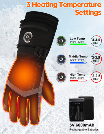 SVPRO heated gloves five-finger heating covers all fingers for consistent warmth