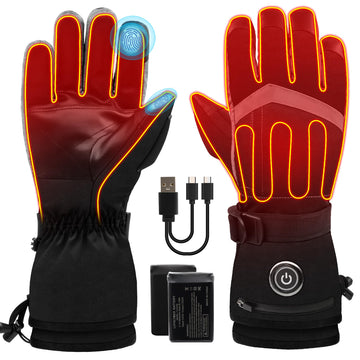 SVPRO heated gloves front view showing full-hand warmth for winter activities