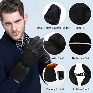 SVPRO heated gloves materials cotton sponge PU leather for comfort and durability