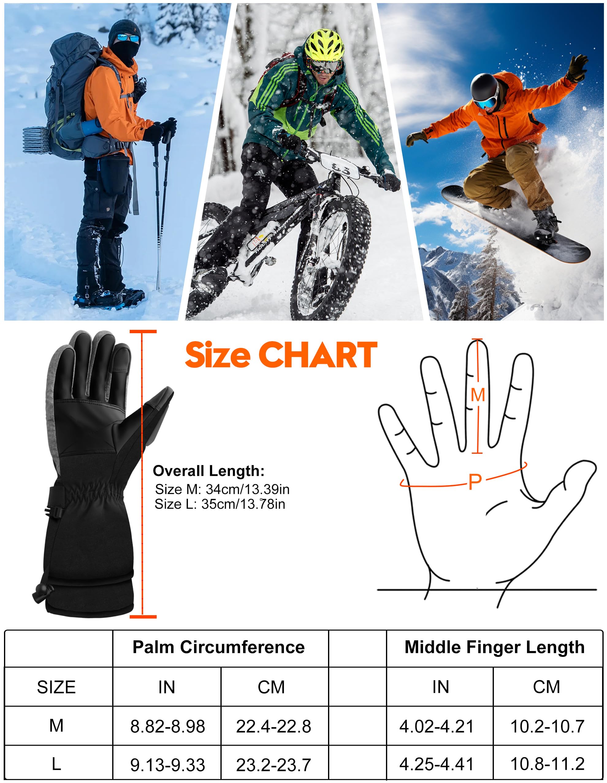 SVPRO heated gloves non-slip palm enhances grip in cold conditions