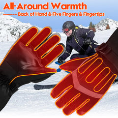 SVPRO heated gloves on the hand demonstrating snug warmth outdoors