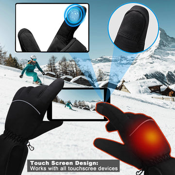 SVPRO heated gloves shown during outdoor activities like hiking and cycling