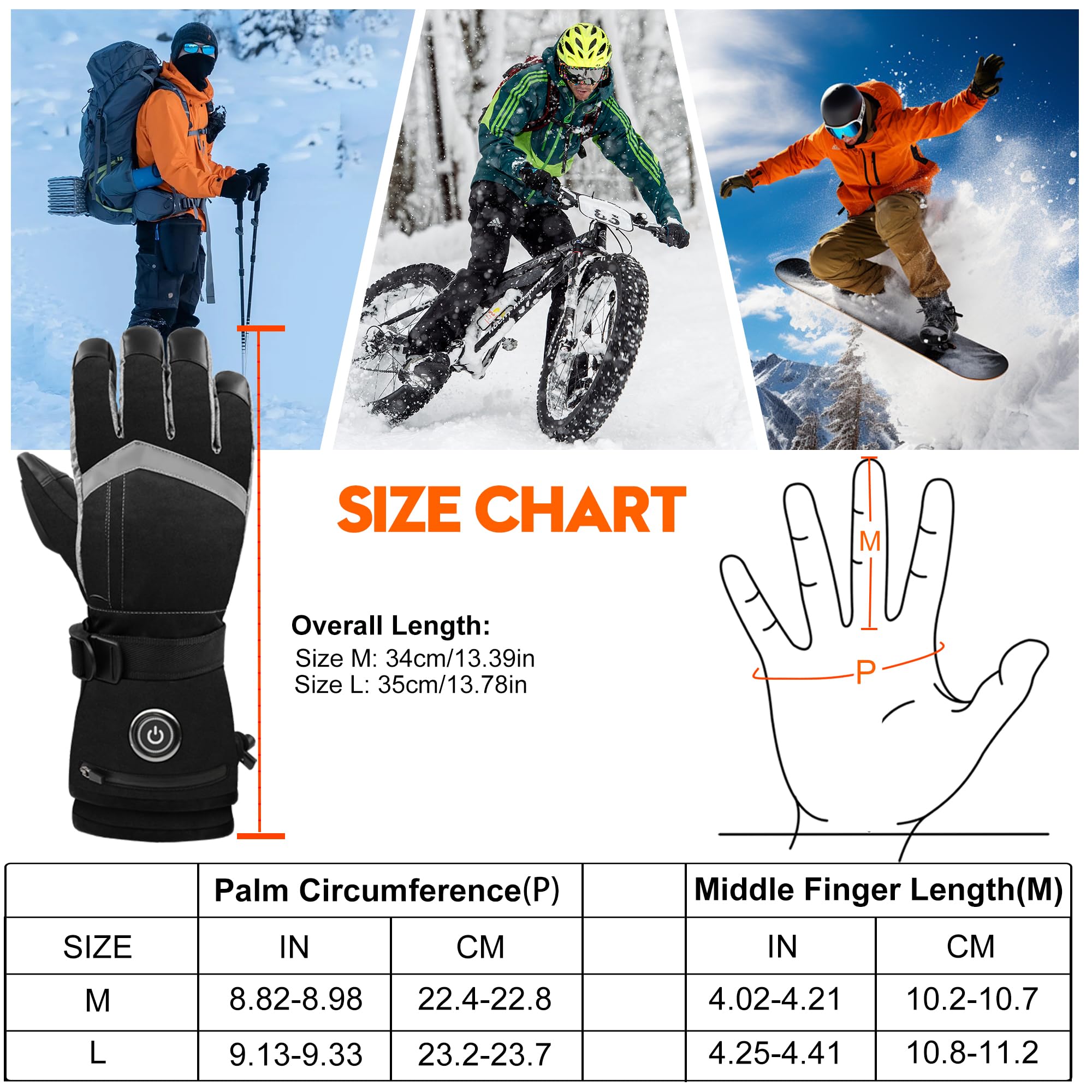 SVPRO heated gloves soft inner lining adds cozy comfort